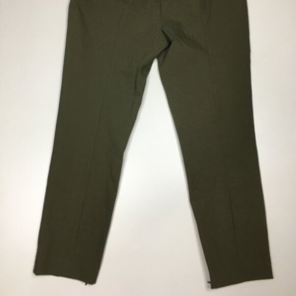 THEORY Green ALETTAH Approach 2 Zip Ankle Crop Dress Pant - Picture 12 of 12